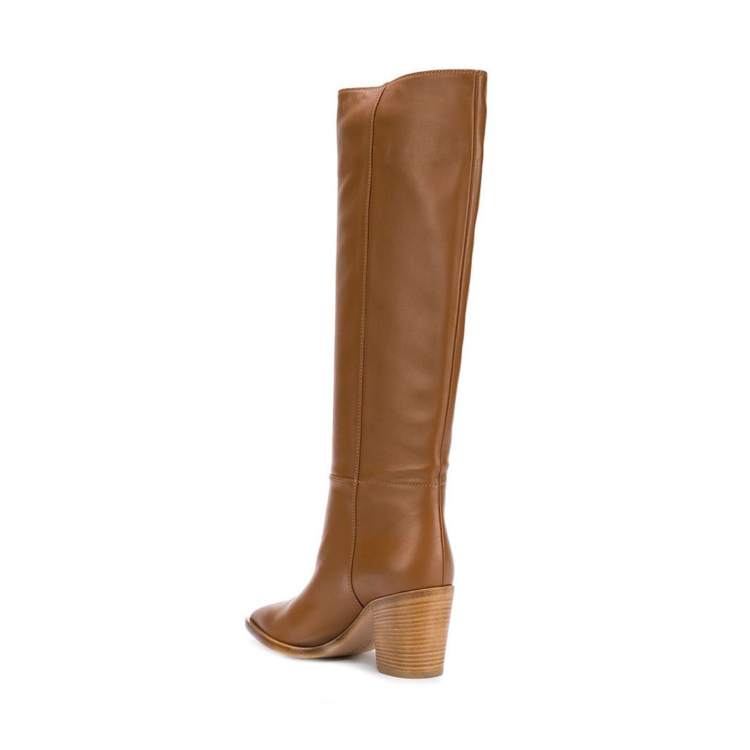 knee boots women winter boots for women medium heel genuine leather long winter boots for women