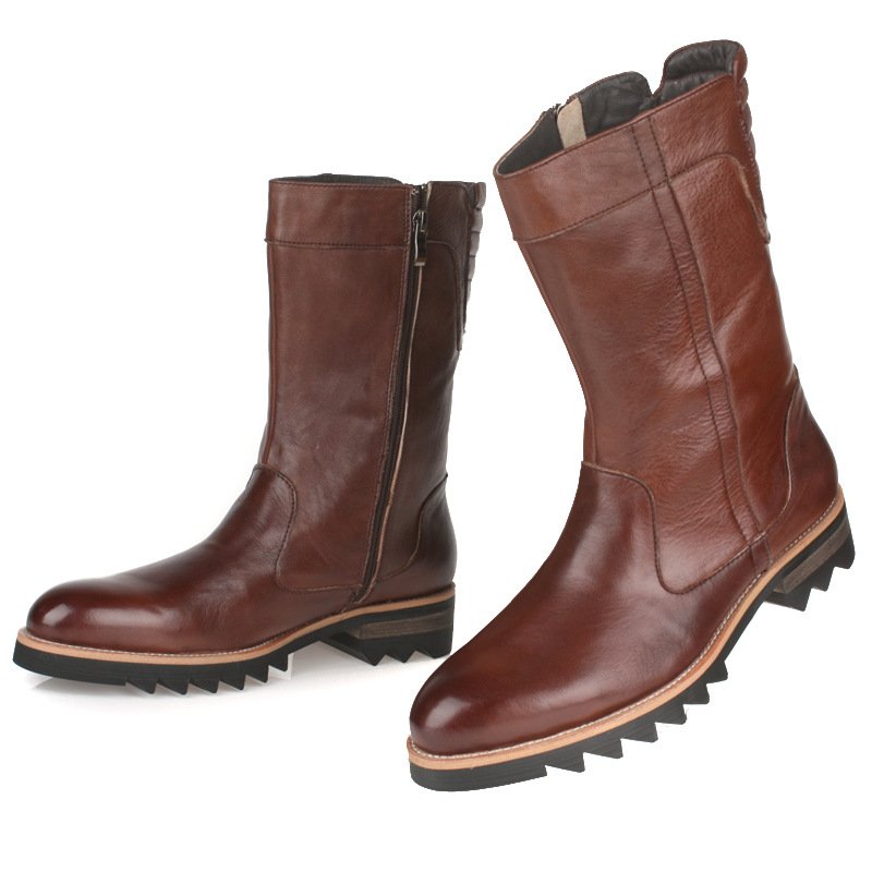 High heel women's leather boots high heels sexy ladies long boots