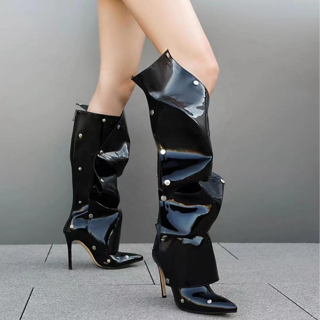 New Color Pointed Toe Buckle Stiletto Removable Boots Transformer Over The Knee Boots Thigh High Women Designer Boots