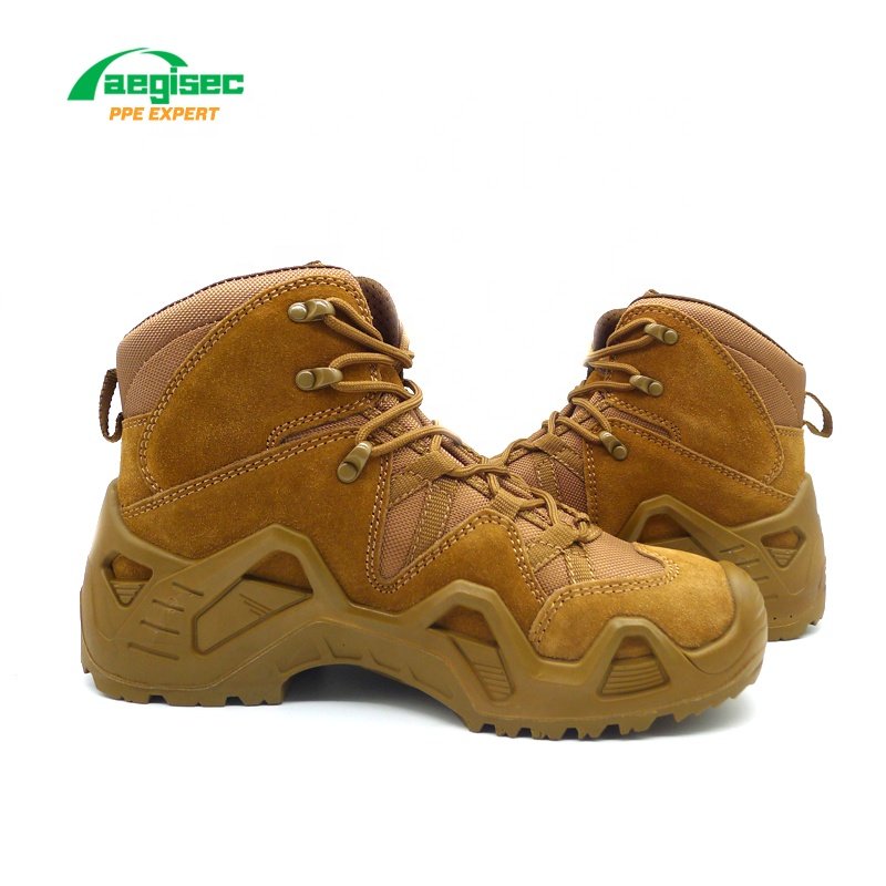 AEGISEC cow suede desert boots slip resistant PU sole tactical jungle boots