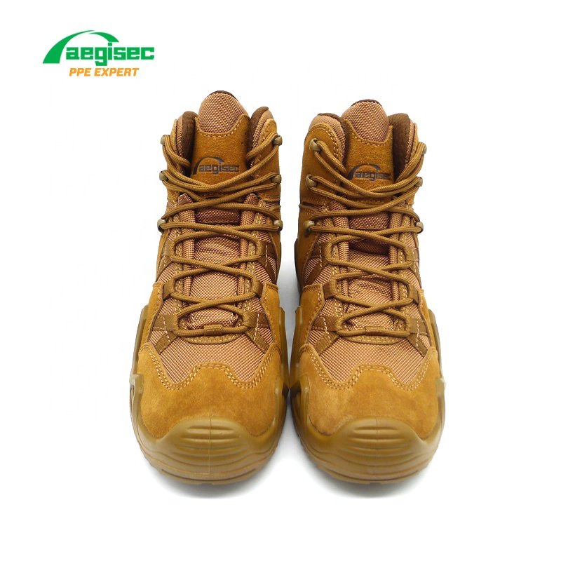 AEGISEC cow suede desert boots slip resistant PU sole tactical jungle boots