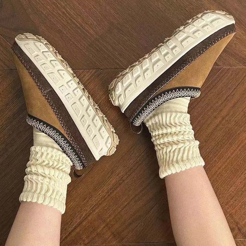 QY8011 2024 Factory source women's tire sole Tasman snow boots plus velvet plus wool shoes thick sole