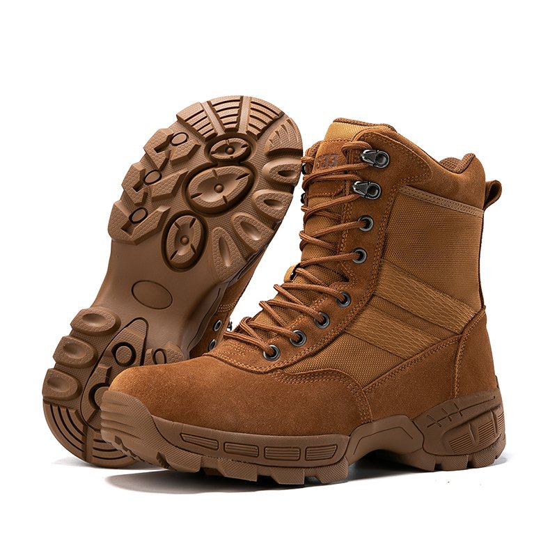 "Men's Breathable Hunting Hiking Shoes Anti-Slip Waterproof round Toe Winter/Summer/Spring Desert Boots High Quality Wearable"