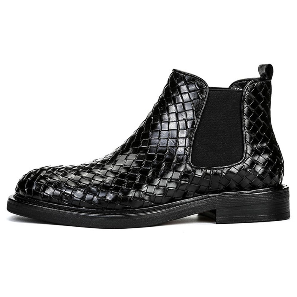 New Fashion Premium Comfortable Handmade Durable Slip-On Genuine Leather Boots for Men Party Daily Life