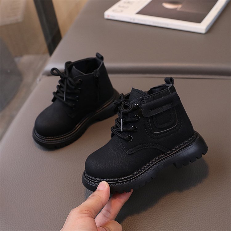 Autumn and winter new children's shoes girls Martin boots children's leather boots