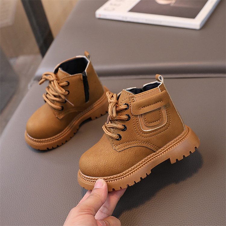 Autumn and winter new children's shoes girls Martin boots children's leather boots