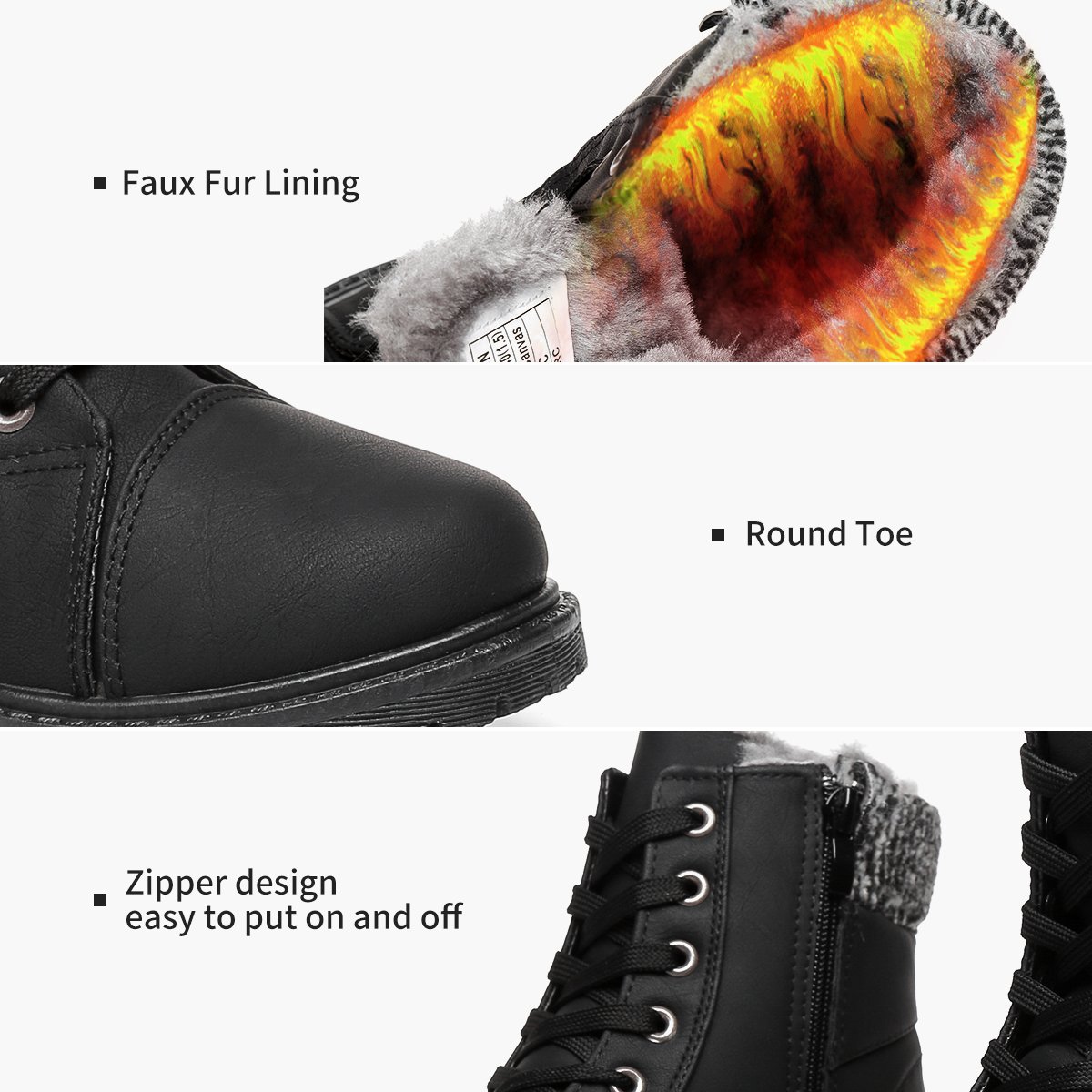 Hot Selling Lady Non-Slip Deep Groove Lace Up Custom Logo Snow Winter Boots Women Waterproof Warm Ankle Boots Shoes Women