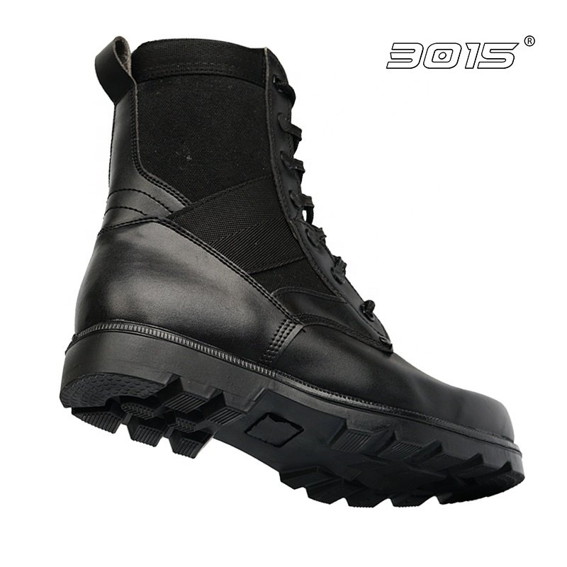 Outdoor Leather Breathable High-Top Black Boots CS Mountaineering Training Desert Tactical Boots