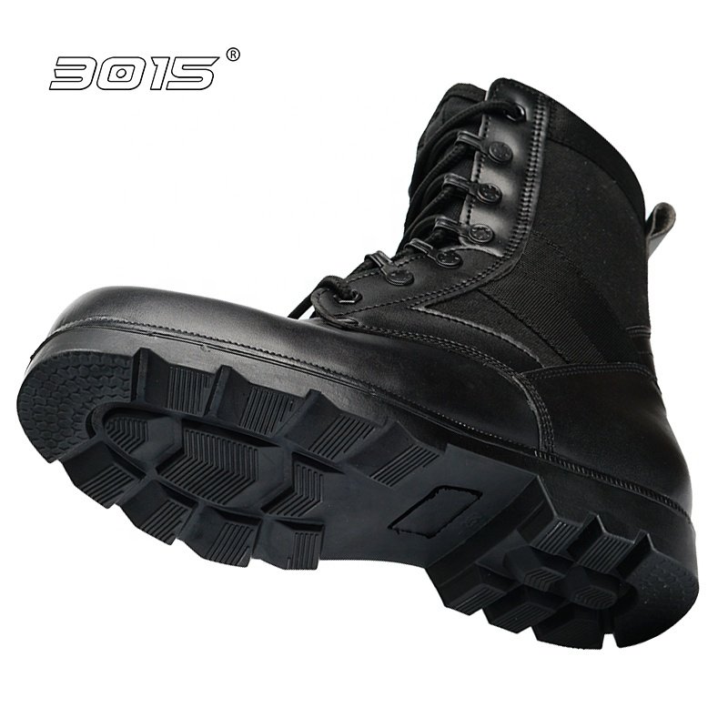 Outdoor Leather Breathable High-Top Black Boots CS Mountaineering Training Desert Tactical Boots