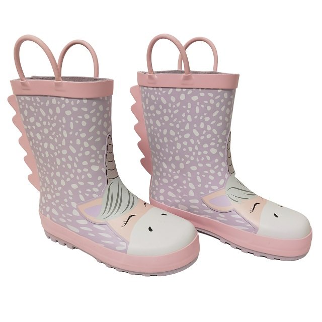 hot sale waterproof cute unicorn rubber wellington boots for children
