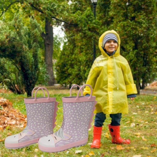 hot sale waterproof cute unicorn rubber wellington boots for children