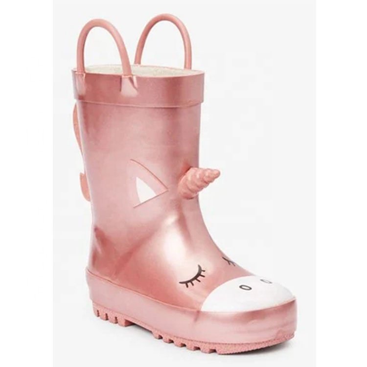 Custom Wholesale Kids Gumboots Printed Rubber Wellies Rain Boots For KidsToddler