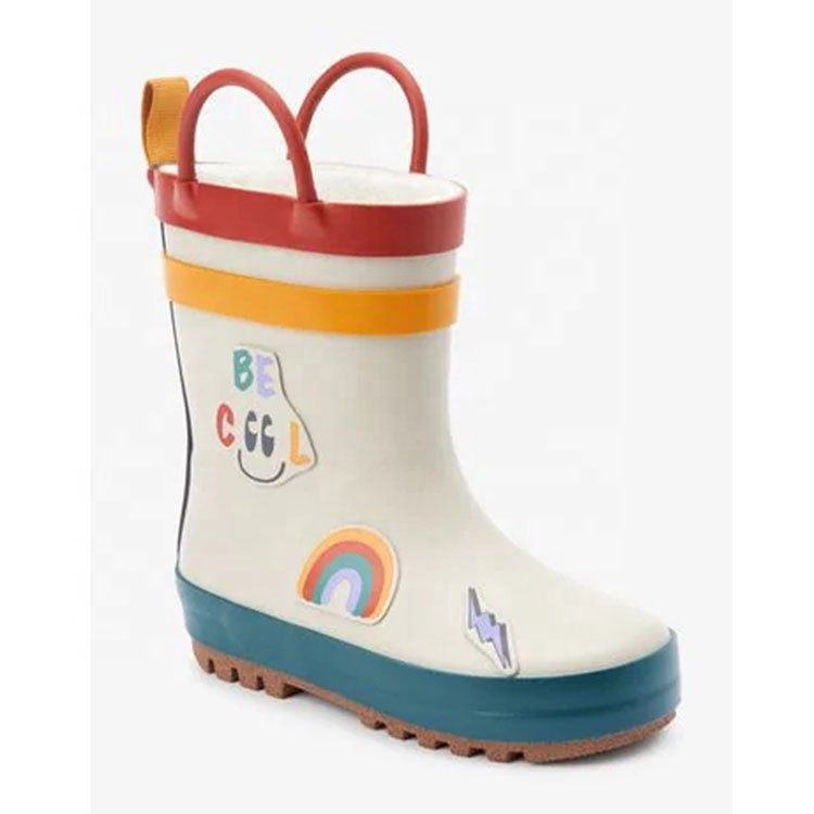 Custom Wholesale Kids Gumboots Printed Rubber Wellies Rain Boots For KidsToddler