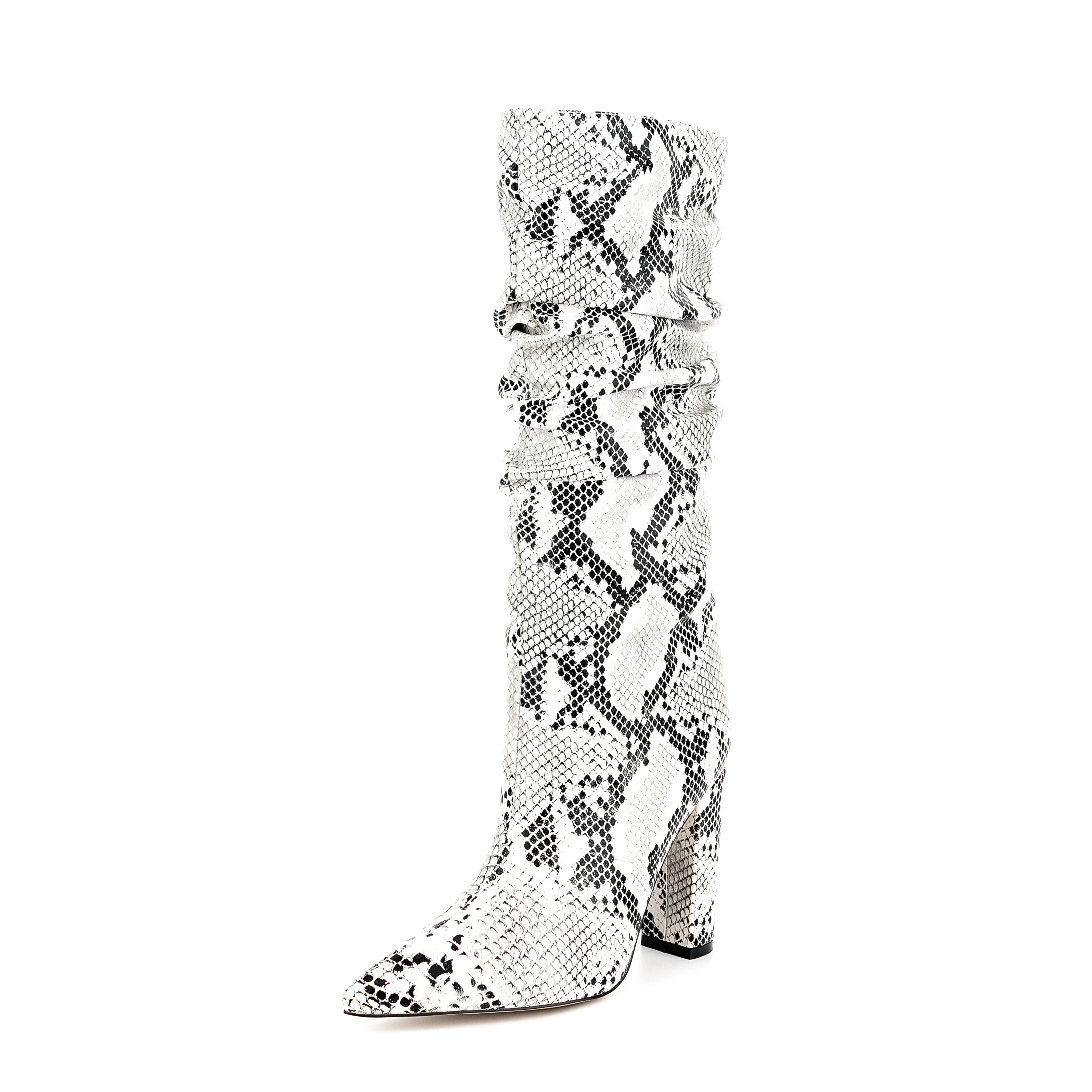 Hot High Quality Women's Fashion Boots Pointed Toe Knee High Thin Heel Slip-On Winter Shoes Light Weight Trendy Autumn Season