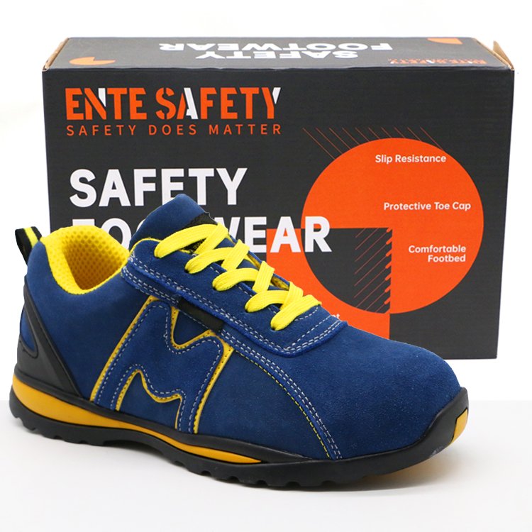 ENTE SAFETY Boots of work hot-selling comfortable casual industrial safety shoes anti-smash non-slip rubber suede leather shoes