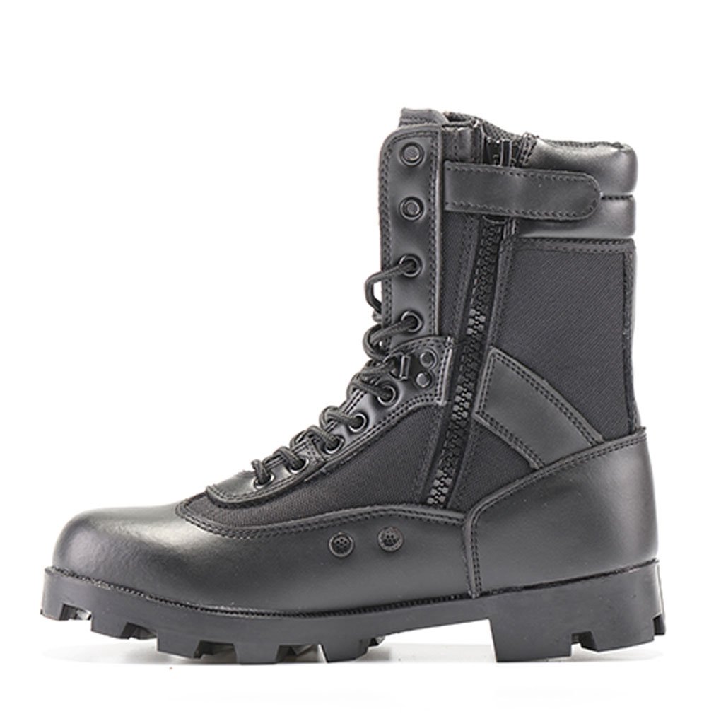 Panama Sole Cheap Training Hiking Tactical Black Leather Boots Unisex