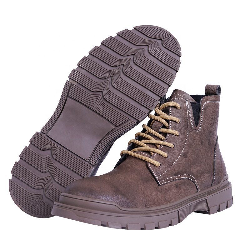 Factory Sale Men Leather Boots Ultra Light And Wear-Resistant Outdoor Martin Boots