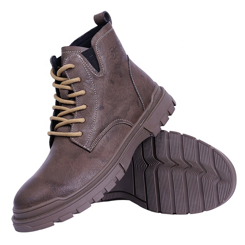 Factory Sale Men Leather Boots Ultra Light And Wear-Resistant Outdoor Martin Boots
