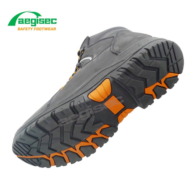 AEGISEC nubuck hiking safety toe boots oil slip resistant mens rubber work boots