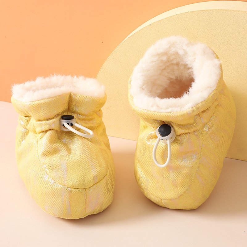 Winter Pre-walking Shoes Soft Sherpa Boys And Girls Children Casual Shoes 0-1 Year Infant Fleece Thermal Shoes Boots