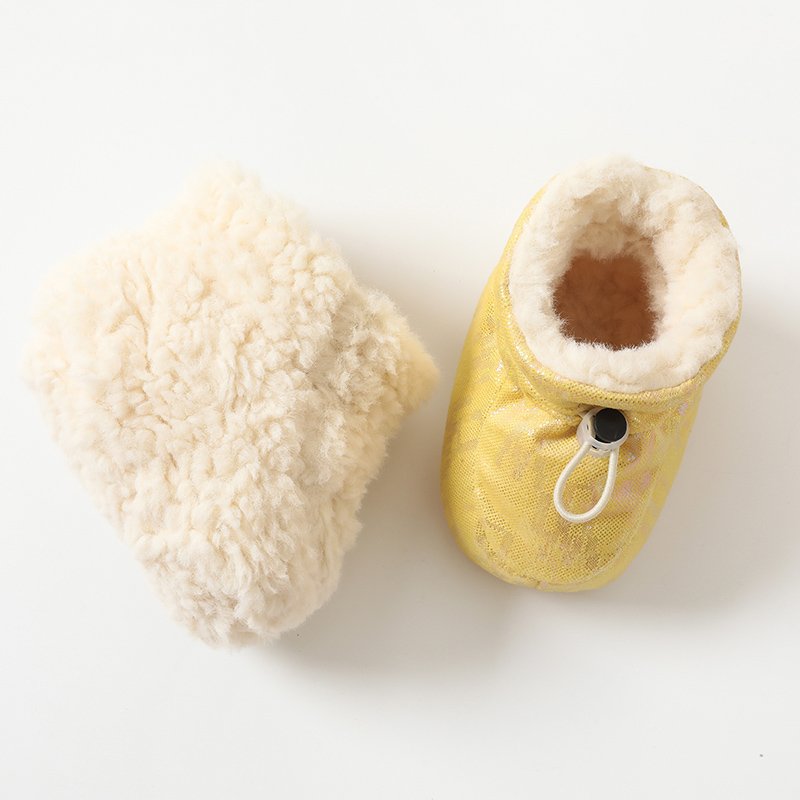 Winter Pre-walking Shoes Soft Sherpa Boys And Girls Children Casual Shoes 0-1 Year Infant Fleece Thermal Shoes Boots