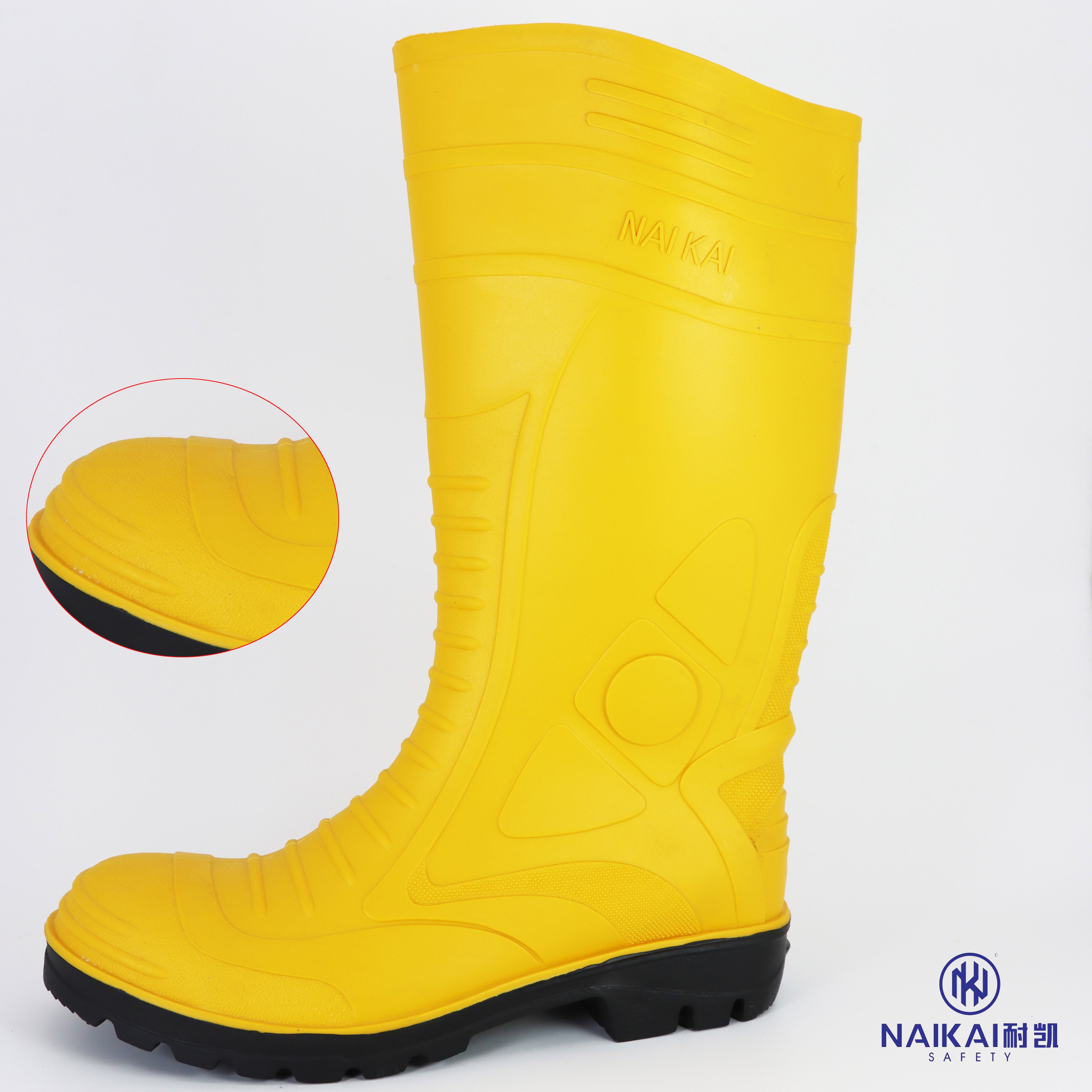 2022 Fist Item From 15 Years OEM ODM Factory Selling PVC Steel Toe Steel Plate Safety Rain Boot Tall