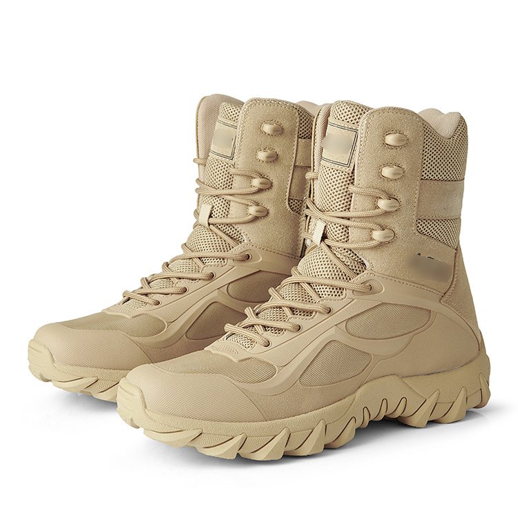 2023 New Round Head Breathable Special Combat Boots Hiking Shoes Outdoor High-Top Desert Tactical Boots