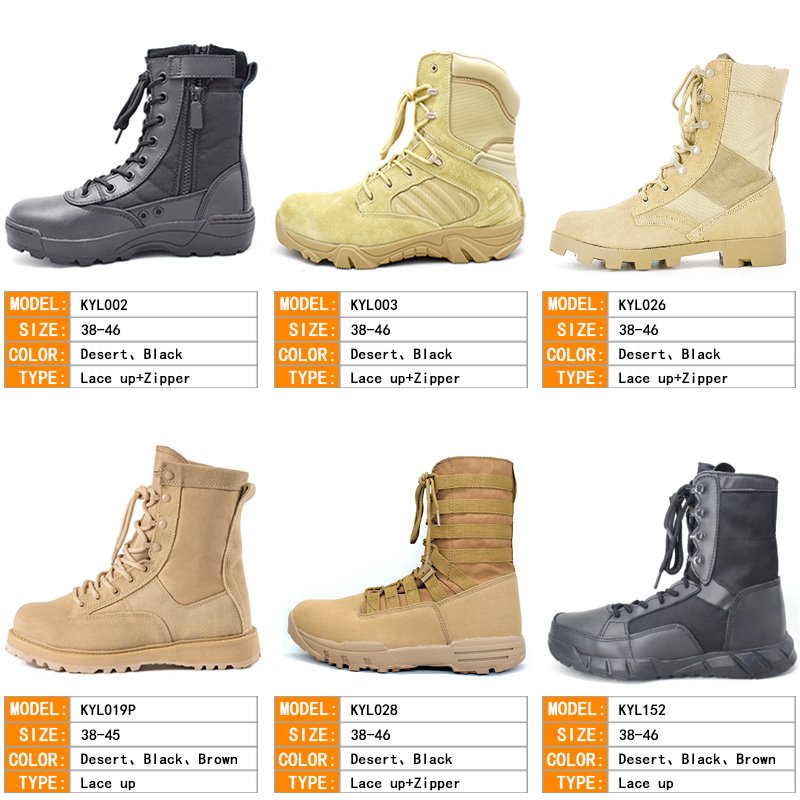 2023 New Round Head Breathable Special Combat Boots Hiking Shoes Outdoor High-Top Desert Tactical Boots
