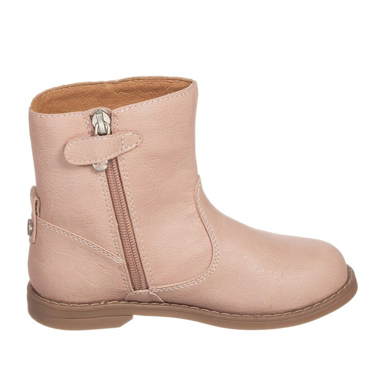 popular style fashion winter flat children's fur pink boots leather girls shoe supplier kids snow boots