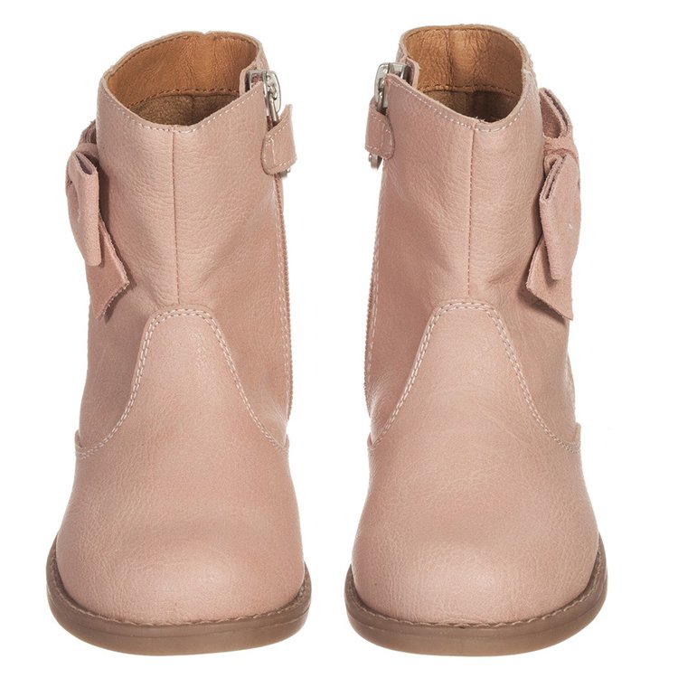 popular style fashion winter flat children's fur pink boots leather girls shoe supplier kids snow boots