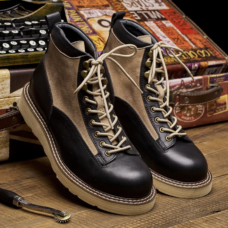 Wholesale China Autumn Winter Retro Classical High-Top Fur Boots Men Martin Boots