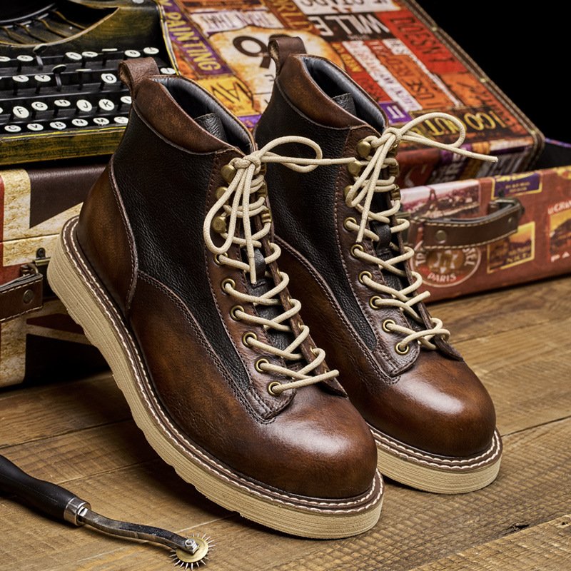 Wholesale China Autumn Winter Retro Classical High-Top Fur Boots Men Martin Boots