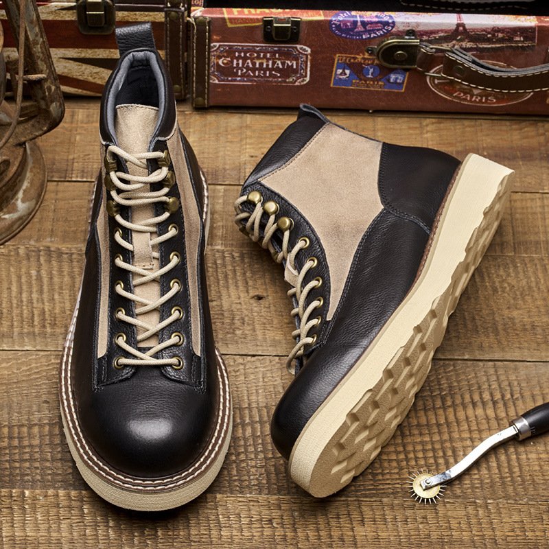 Wholesale China Autumn Winter Retro Classical High-Top Fur Boots Men Martin Boots