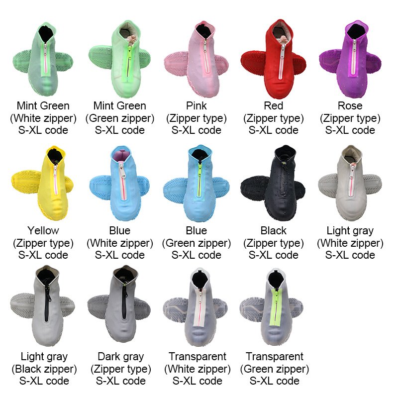 Custom Unisex Reusable shoe protectors waterproof overshoes Silicone Rubber Shoes Covers rain boots