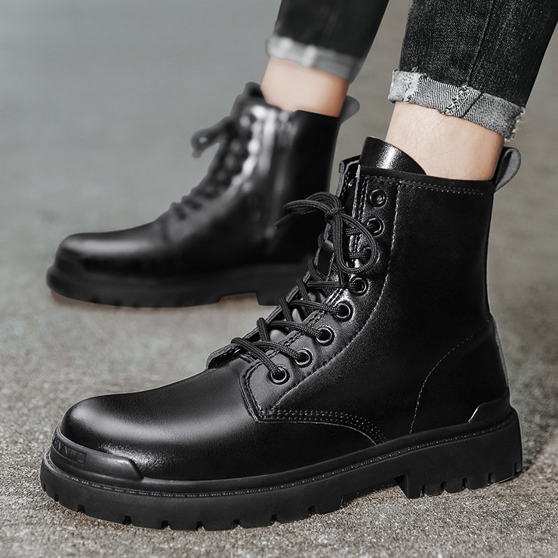 New Men's Waterproof Boots Fashionable Genuine Outdoor Winter Shoes Wholesale Leather Ankle Fashion Boots For Men