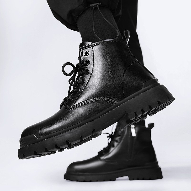 New Men's Waterproof Boots Fashionable Genuine Outdoor Winter Shoes Wholesale Leather Ankle Fashion Boots For Men