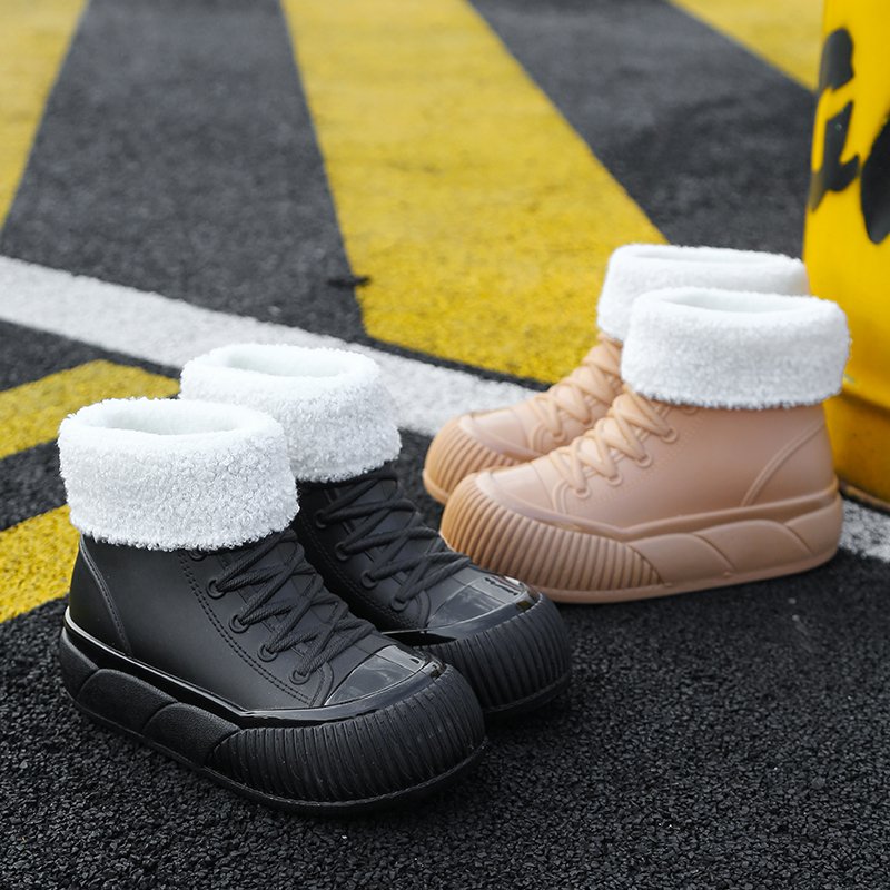 Men's Women's Unisex Waterproof PVC Duck Boots New Style Lightweight Knee-Height Rain Snow Shoes Rubber Insole Gardening Winter