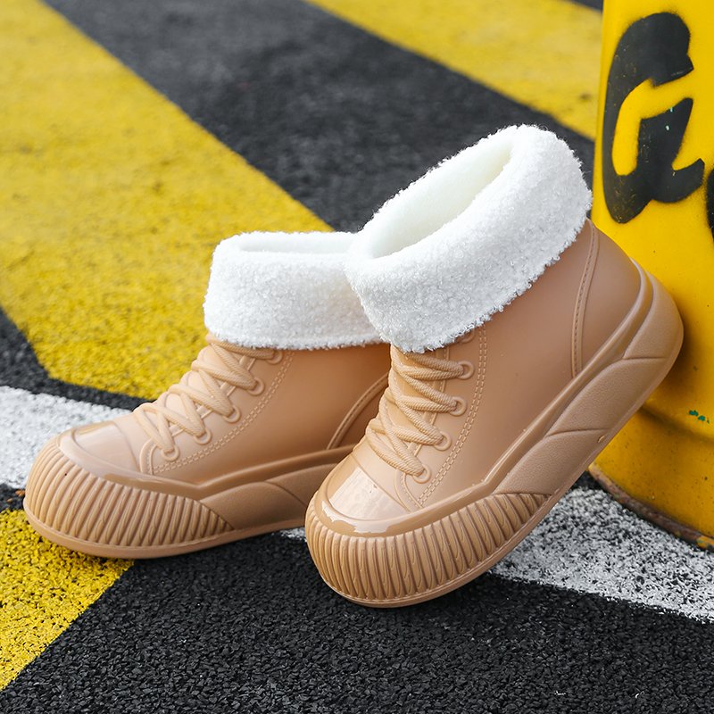 Men's Women's Unisex Waterproof PVC Duck Boots New Style Lightweight Knee-Height Rain Snow Shoes Rubber Insole Gardening Winter
