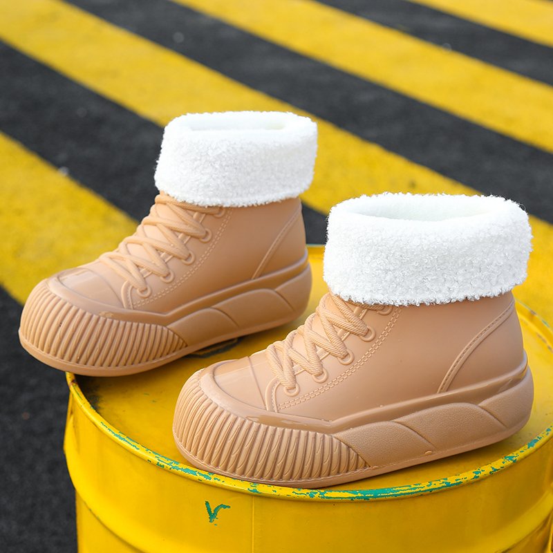 Men's Women's Unisex Waterproof PVC Duck Boots New Style Lightweight Knee-Height Rain Snow Shoes Rubber Insole Gardening Winter