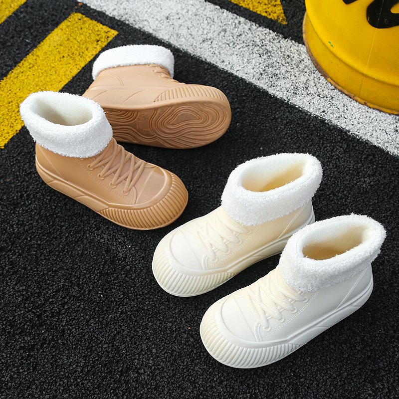 Men's Women's Unisex Waterproof PVC Duck Boots New Style Lightweight Knee-Height Rain Snow Shoes Rubber Insole Gardening Winter