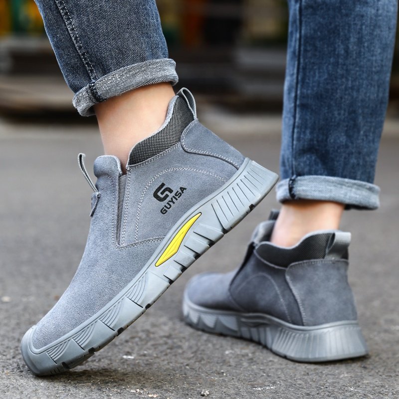 GUYISA welding safety boots shoes Anti-scalding European standard steel toe work boots