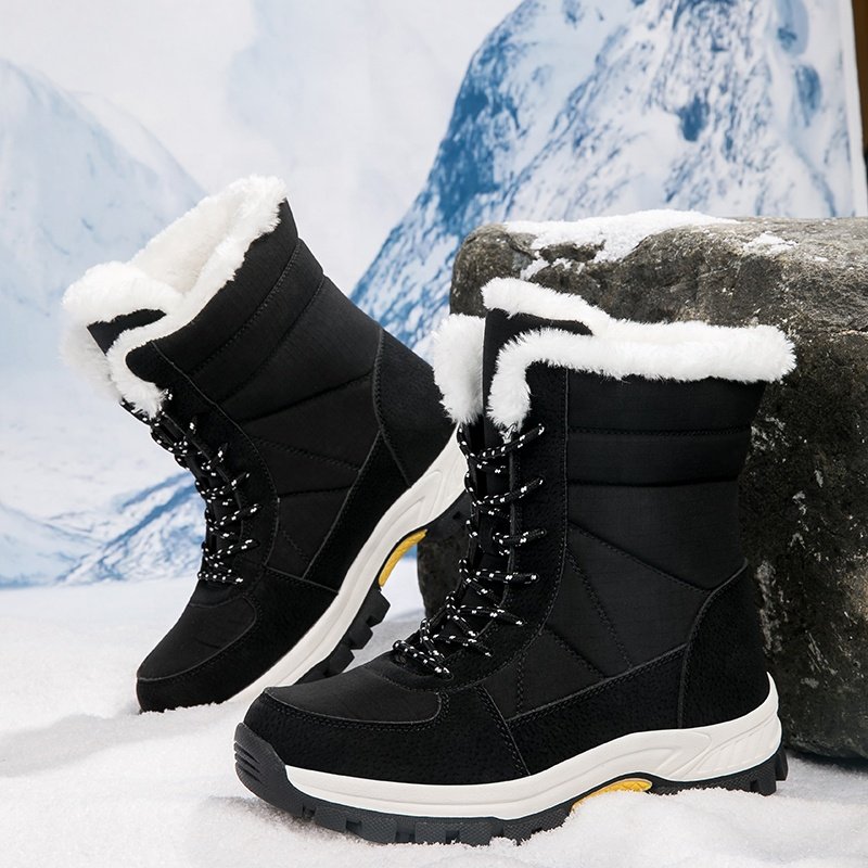 Wholesale High quality Unisex Large Size outdoor Winter Waterproof Shoes Non-Slip Height Increasing Thermal Plus Snow Boots