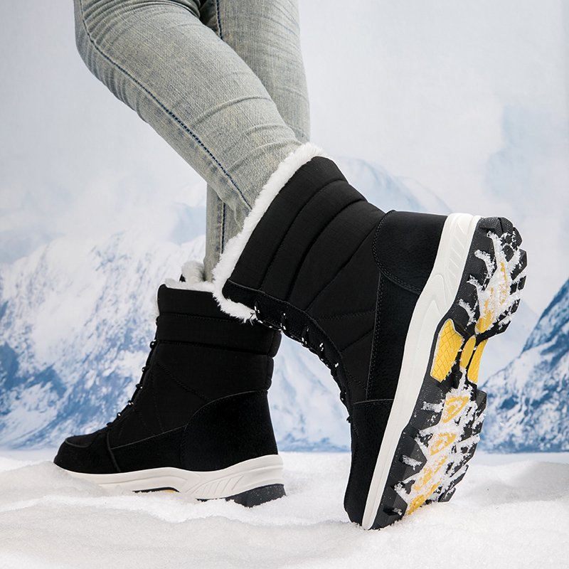 Wholesale High quality Unisex Large Size outdoor Winter Waterproof Shoes Non-Slip Height Increasing Thermal Plus Snow Boots