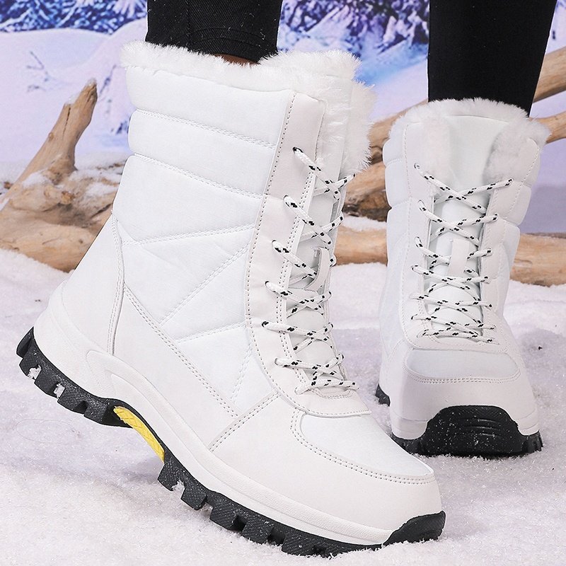 Wholesale High quality Unisex Large Size outdoor Winter Waterproof Shoes Non-Slip Height Increasing Thermal Plus Snow Boots