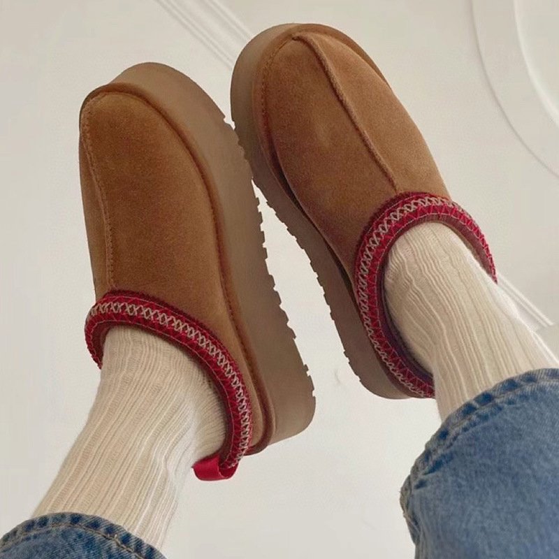 Wholesale Customization Winter Snow Boots Bedroom Slippers Warm Plush Thick Soled Women Cotton Shoes