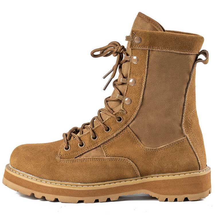 Winter breathable zipper combat boots men's high top tactical boots