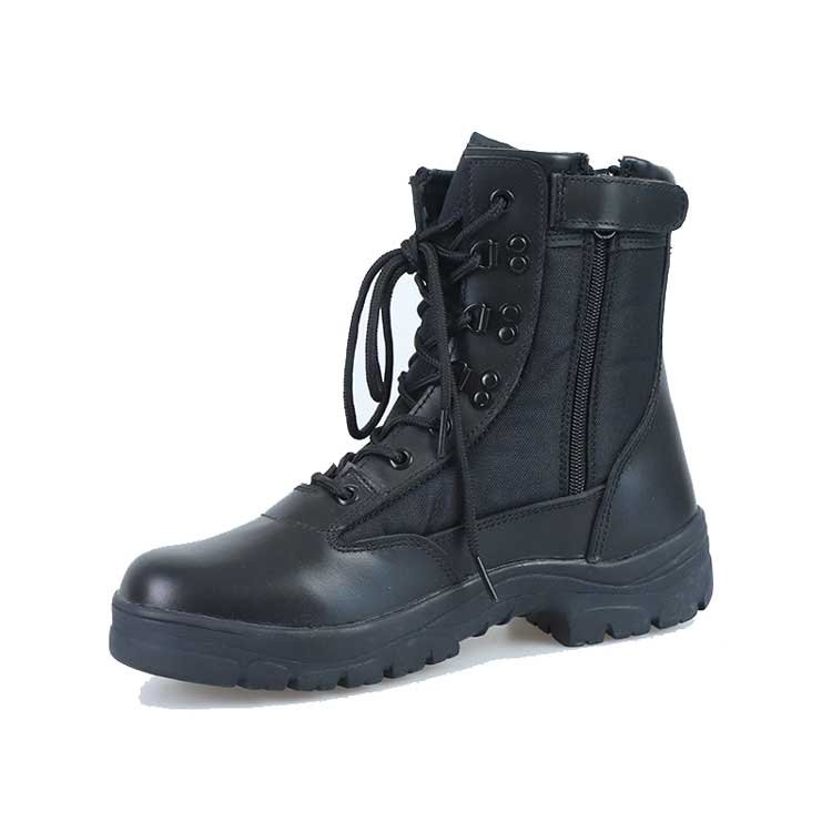 Winter breathable zipper combat boots men's high top tactical boots