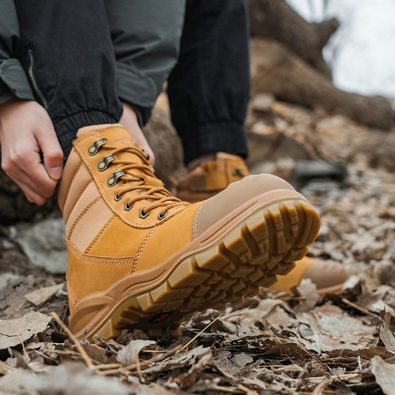 Factory Direct Work Genuine Mens Excellent Crazy Horse Leather Safety Boots With Fast Delivery