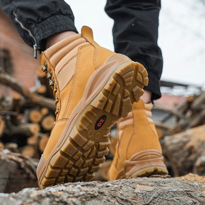 Factory Direct Work Genuine Mens Excellent Crazy Horse Leather Safety Boots With Fast Delivery