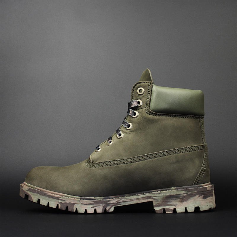 Extravagant Big yellow boots Outdoor waterproof green top layer cowhide work boots for Big yellow Men boot